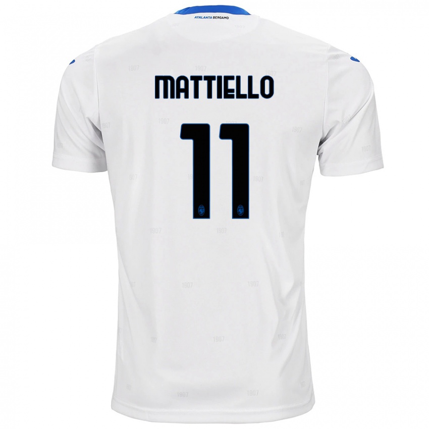 Gyermek Federico Mattiello #11 Fehér Idegenbeli Jersey 2024/25 Mez Póló Ing