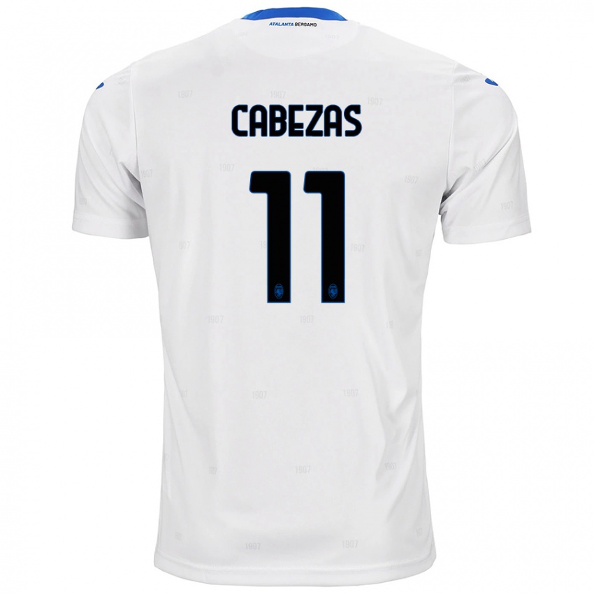 Gyermek Bryan Cabezas #11 Fehér Idegenbeli Jersey 2024/25 Mez Póló Ing