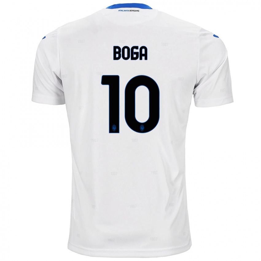 Gyermek Jeremie Boga #10 Fehér Idegenbeli Jersey 2024/25 Mez Póló Ing