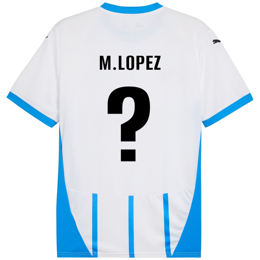 Gyermek Maxime López #0 Fehér Kék Idegenbeli Jersey 2024/25 Mez Póló Ing