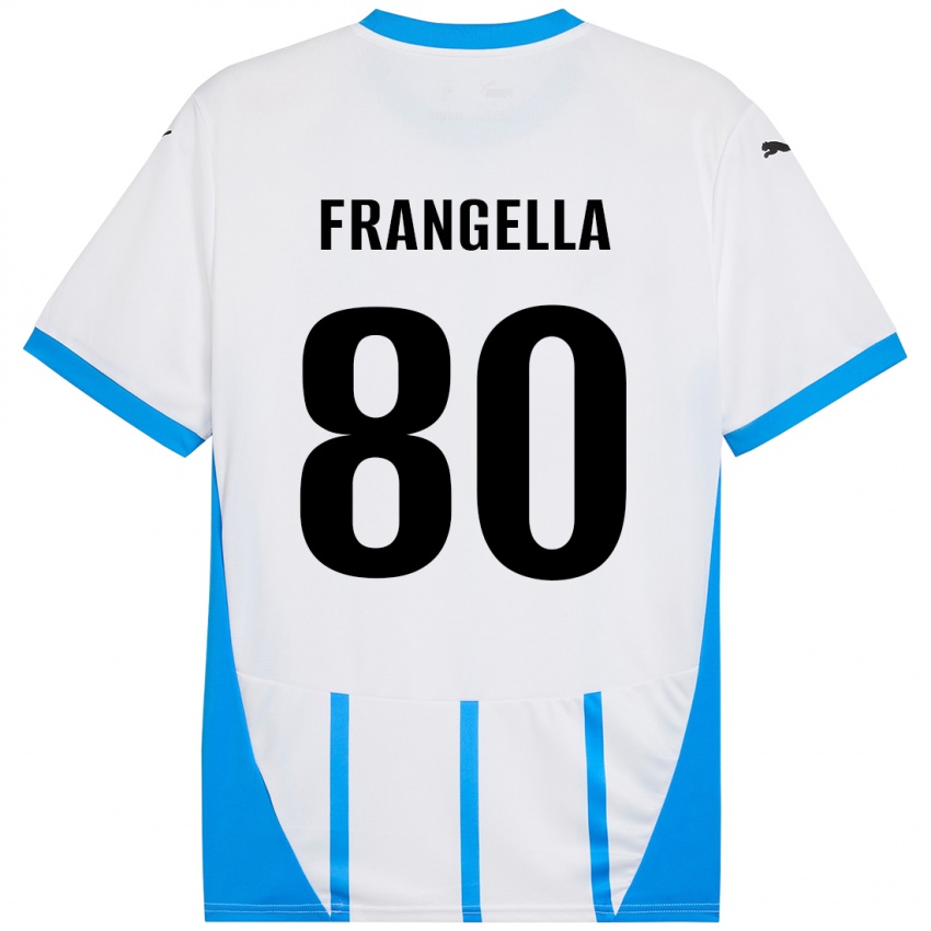 Gyermek Christian Frangella #80 Fehér Kék Idegenbeli Jersey 2024/25 Mez Póló Ing