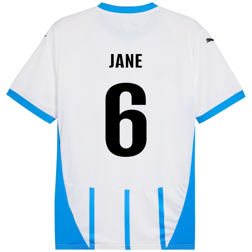 Gyermek Refiloe Jane #6 Fehér Kék Idegenbeli Jersey 2024/25 Mez Póló Ing