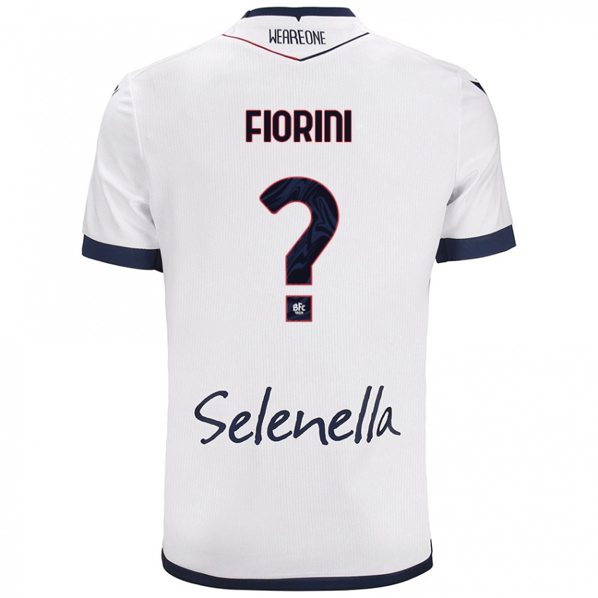 Gyermek Mattia Fiorini #0 Fehér Royal Blue Idegenbeli Jersey 2024/25 Mez Póló Ing