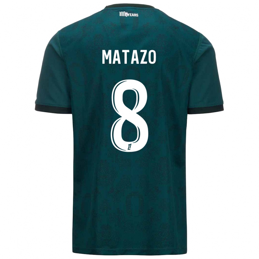 Gyermek Eliot Matazo #8 Sötétzöld Idegenbeli Jersey 2024/25 Mez Póló Ing