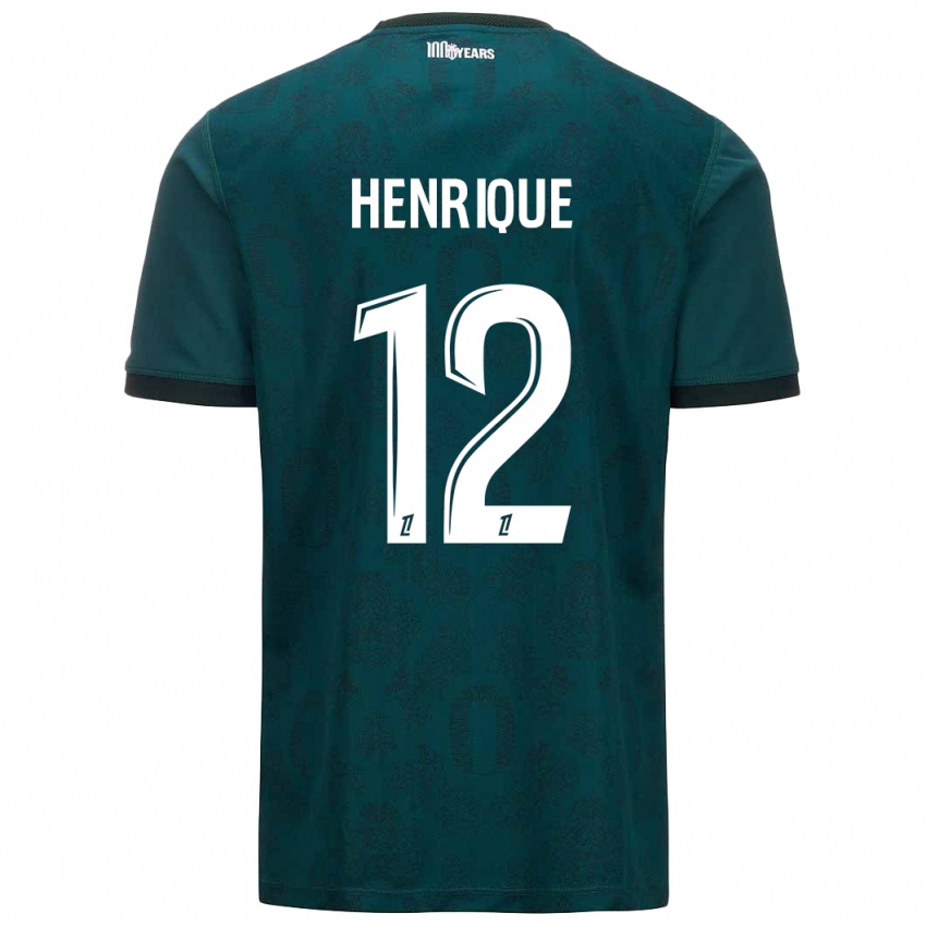 Gyermek Caio Henrique #12 Sötétzöld Idegenbeli Jersey 2024/25 Mez Póló Ing