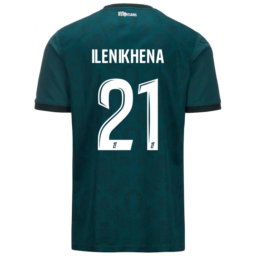 Gyermek George Ilenikhena #21 Sötétzöld Idegenbeli Jersey 2024/25 Mez Póló Ing