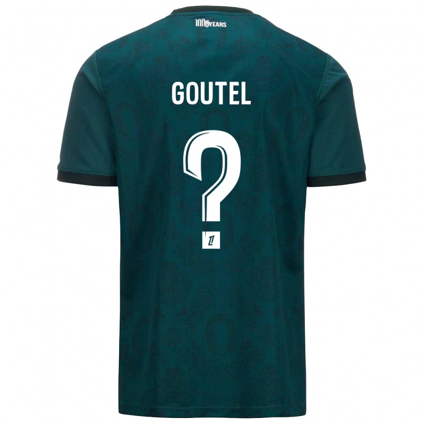 Gyermek Farid Goutel #0 Sötétzöld Idegenbeli Jersey 2024/25 Mez Póló Ing