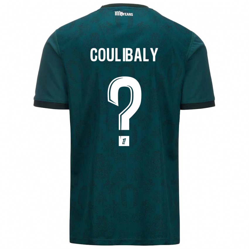 Gyermek Mamadou Coulibaly #0 Sötétzöld Idegenbeli Jersey 2024/25 Mez Póló Ing