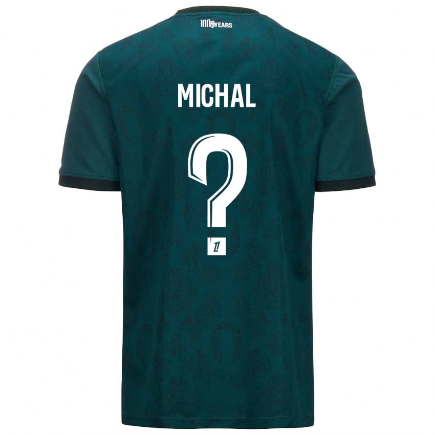 Gyermek Lucas Michal #0 Sötétzöld Idegenbeli Jersey 2024/25 Mez Póló Ing