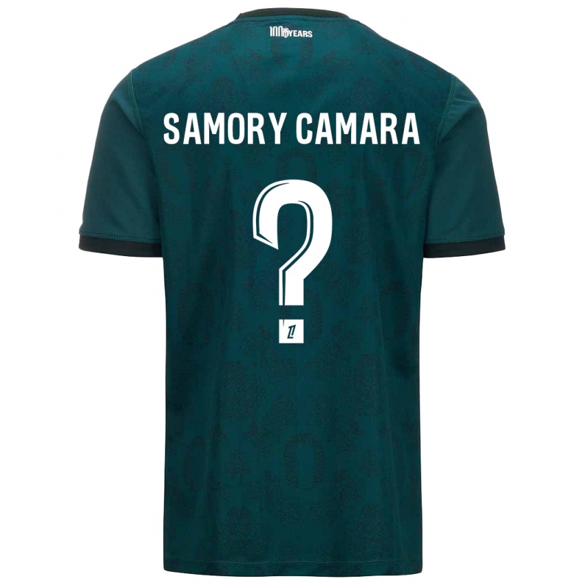 Gyermek Verges Samory Camara #0 Sötétzöld Idegenbeli Jersey 2024/25 Mez Póló Ing