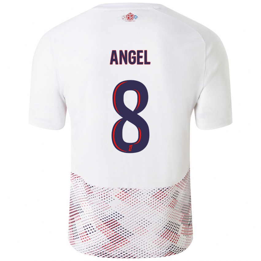 Gyermek Angel Gomes #8 Fehér Royal Blue Idegenbeli Jersey 2024/25 Mez Póló Ing