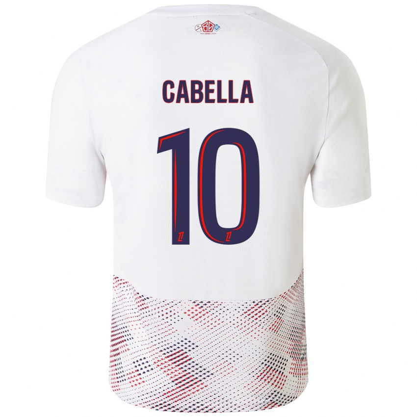 Gyermek Rémy Cabella #10 Fehér Royal Blue Idegenbeli Jersey 2024/25 Mez Póló Ing