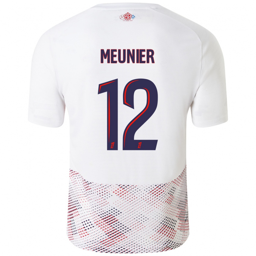 Gyermek Thomas Meunier #12 Fehér Royal Blue Idegenbeli Jersey 2024/25 Mez Póló Ing