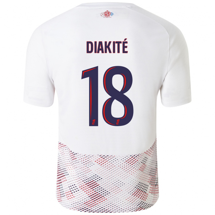 Gyermek Bafodé Diakité #18 Fehér Royal Blue Idegenbeli Jersey 2024/25 Mez Póló Ing