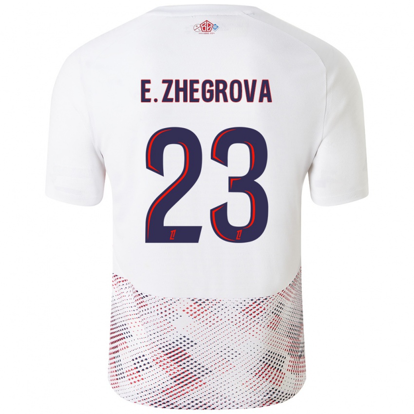 Gyermek Edon Zhegrova #23 Fehér Royal Blue Idegenbeli Jersey 2024/25 Mez Póló Ing