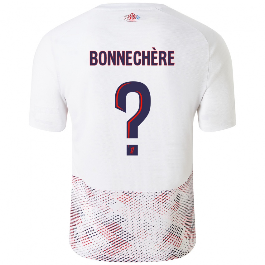 Gyermek Victor Bonnechère #0 Fehér Royal Blue Idegenbeli Jersey 2024/25 Mez Póló Ing