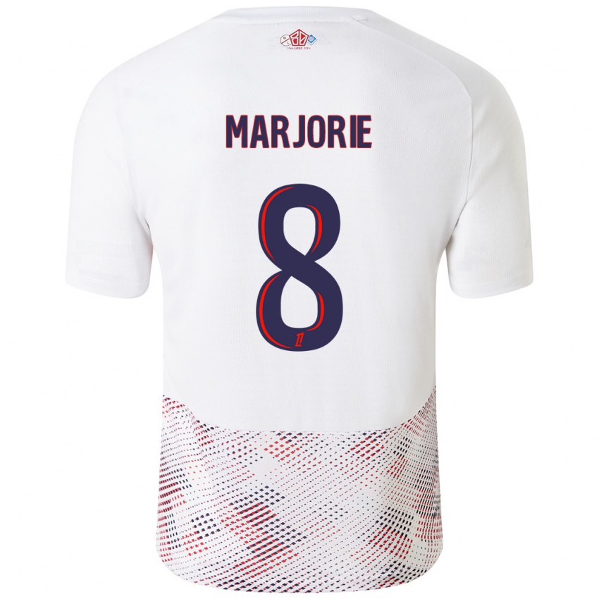 Gyermek Marjorie #8 Fehér Royal Blue Idegenbeli Jersey 2024/25 Mez Póló Ing