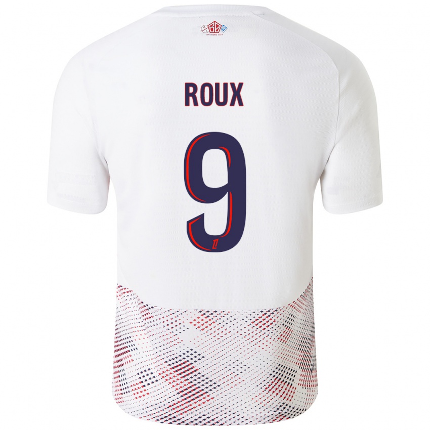 Gyermek Danielle Roux #9 Fehér Royal Blue Idegenbeli Jersey 2024/25 Mez Póló Ing