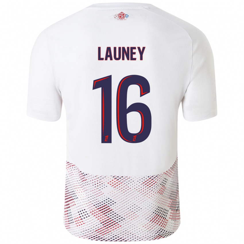 Gyermek Elisa Launey #16 Fehér Royal Blue Idegenbeli Jersey 2024/25 Mez Póló Ing