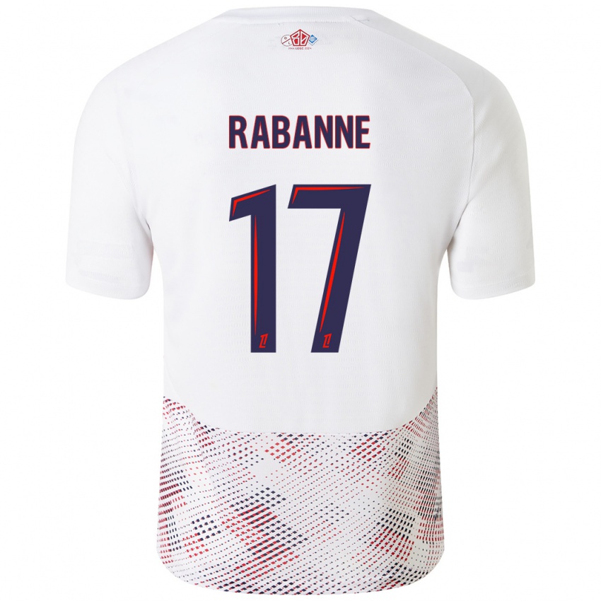 Gyermek Julie Rabanne #17 Fehér Royal Blue Idegenbeli Jersey 2024/25 Mez Póló Ing