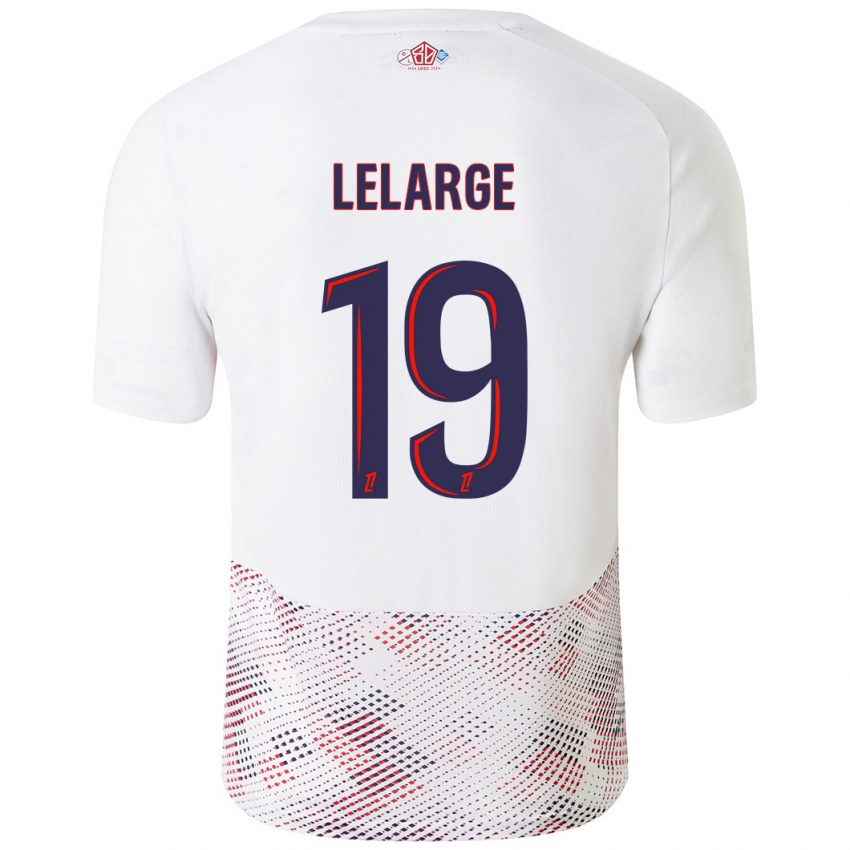 Gyermek Claire Lelarge #19 Fehér Royal Blue Idegenbeli Jersey 2024/25 Mez Póló Ing