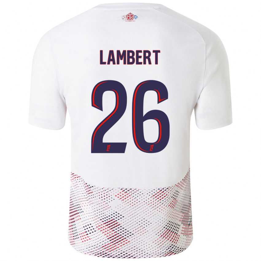 Gyermek Anaïs Lambert #26 Fehér Royal Blue Idegenbeli Jersey 2024/25 Mez Póló Ing