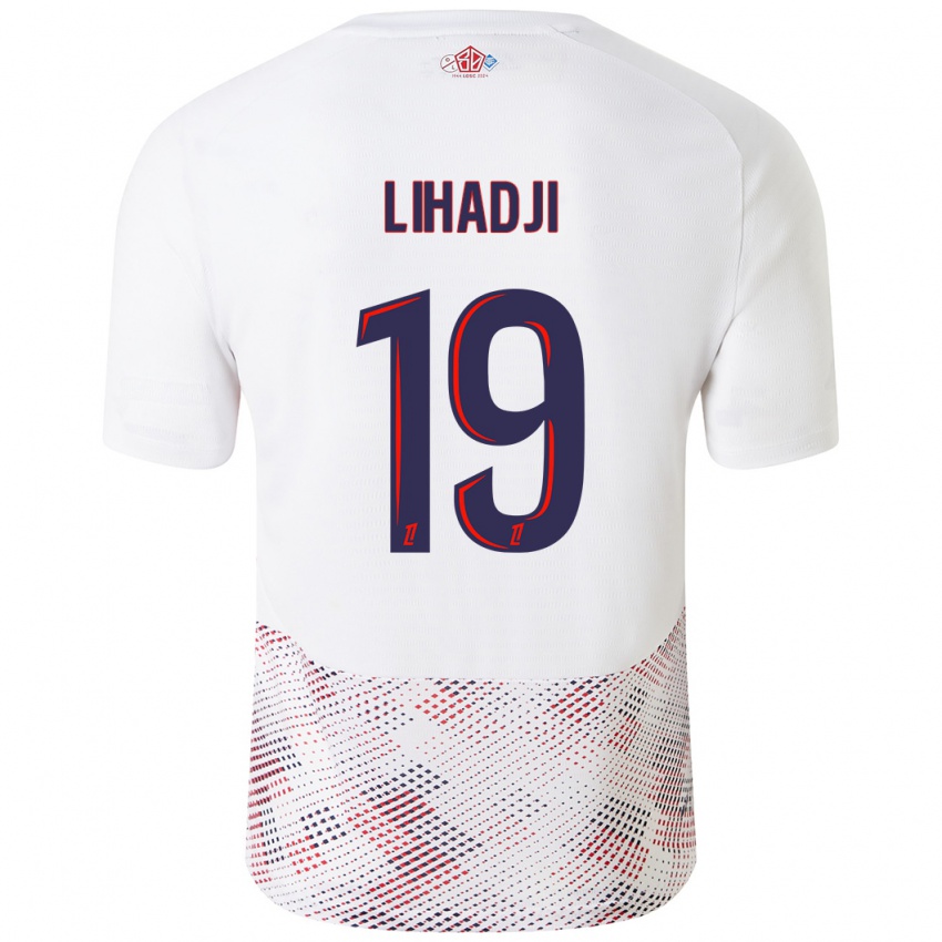 Gyermek Isaac Lihadji #19 Fehér Royal Blue Idegenbeli Jersey 2024/25 Mez Póló Ing