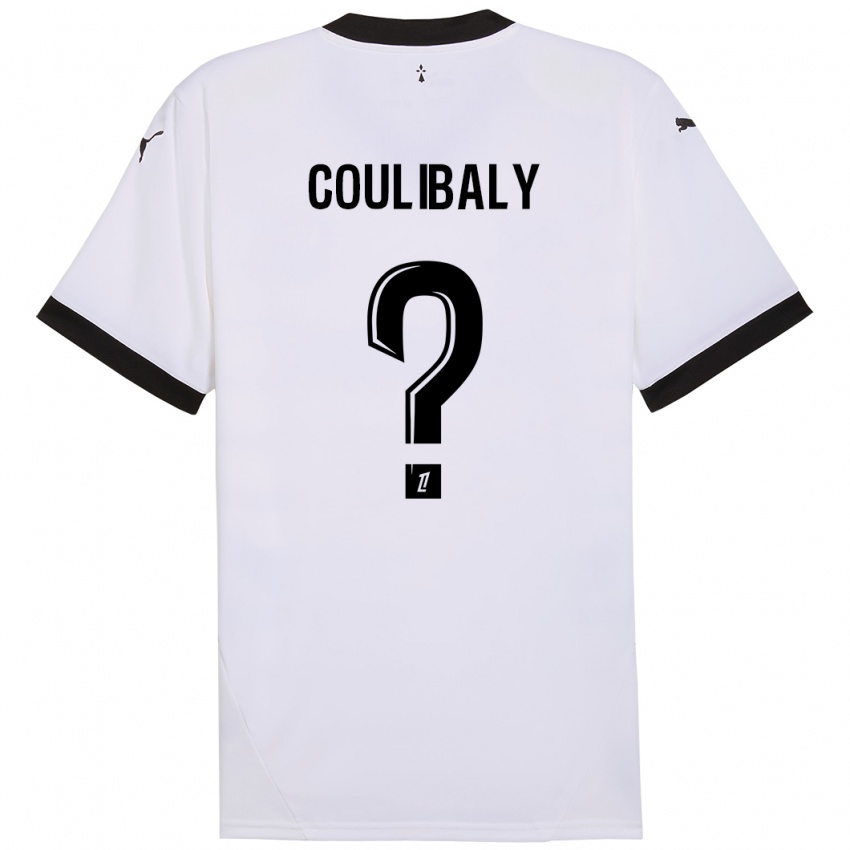 Gyermek Joël Coulibaly #0 Fehér Fekete Idegenbeli Jersey 2024/25 Mez Póló Ing