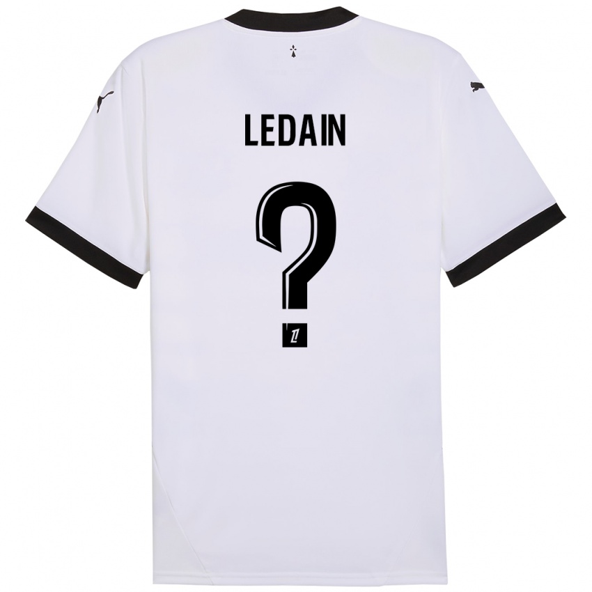 Gyermek Samuel Ledain #0 Fehér Fekete Idegenbeli Jersey 2024/25 Mez Póló Ing