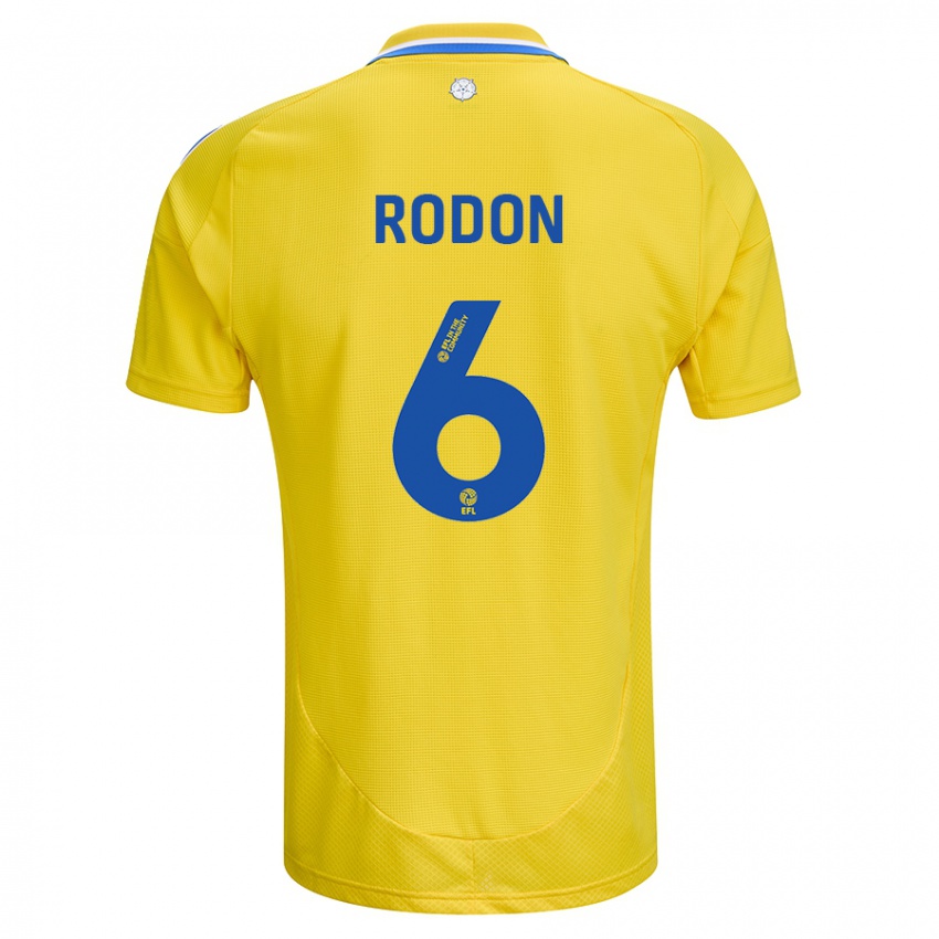 Gyermek Joe Rodon #6 Sárga Kék Idegenbeli Jersey 2024/25 Mez Póló Ing