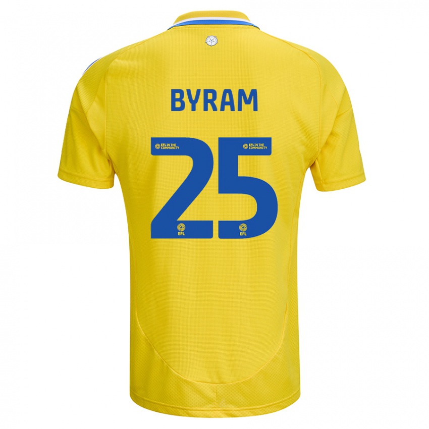 Gyermek Sam Byram #25 Sárga Kék Idegenbeli Jersey 2024/25 Mez Póló Ing