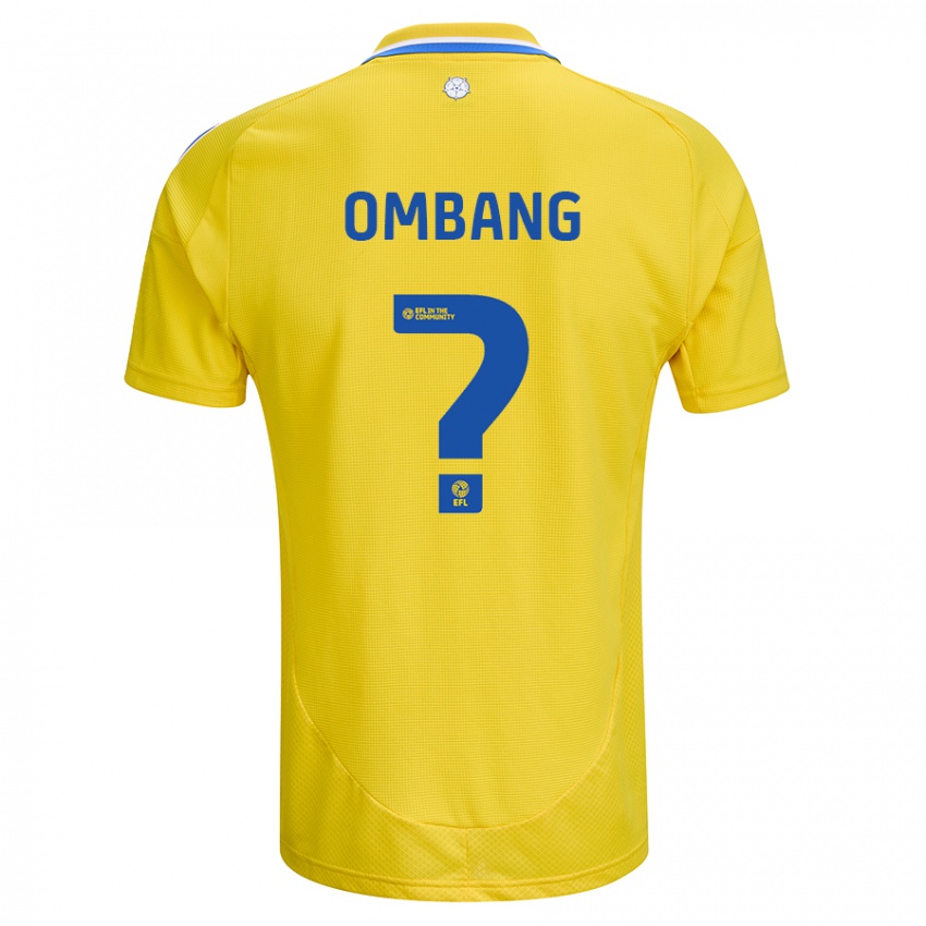 Gyermek Darryl Ombang #0 Sárga Kék Idegenbeli Jersey 2024/25 Mez Póló Ing