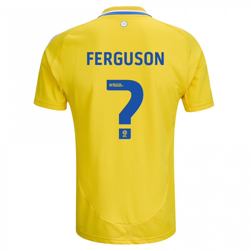 Gyermek Connor Ferguson #0 Sárga Kék Idegenbeli Jersey 2024/25 Mez Póló Ing