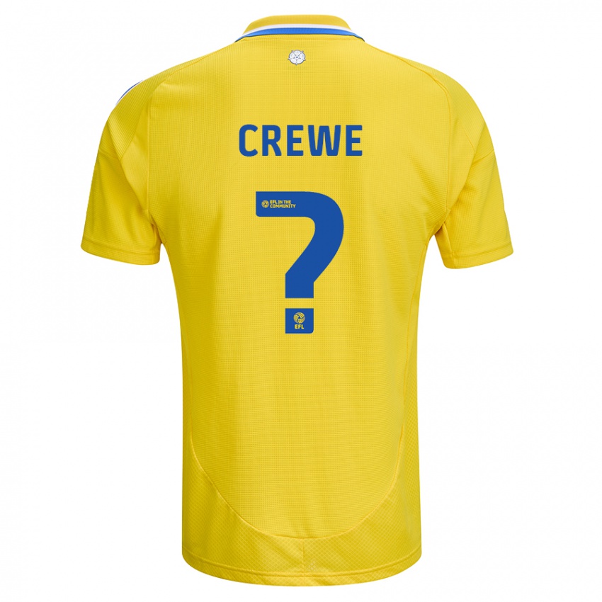 Gyermek Charlie Crewe #0 Sárga Kék Idegenbeli Jersey 2024/25 Mez Póló Ing