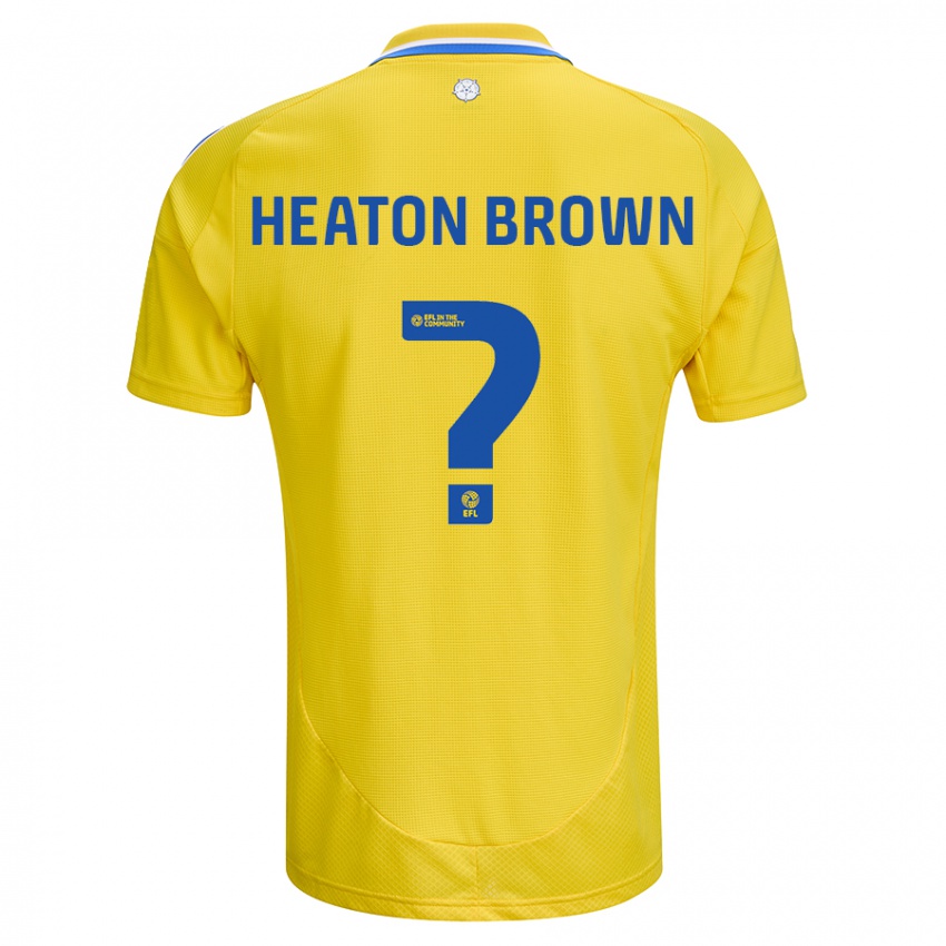 Gyermek Heaton Brown #0 Sárga Kék Idegenbeli Jersey 2024/25 Mez Póló Ing