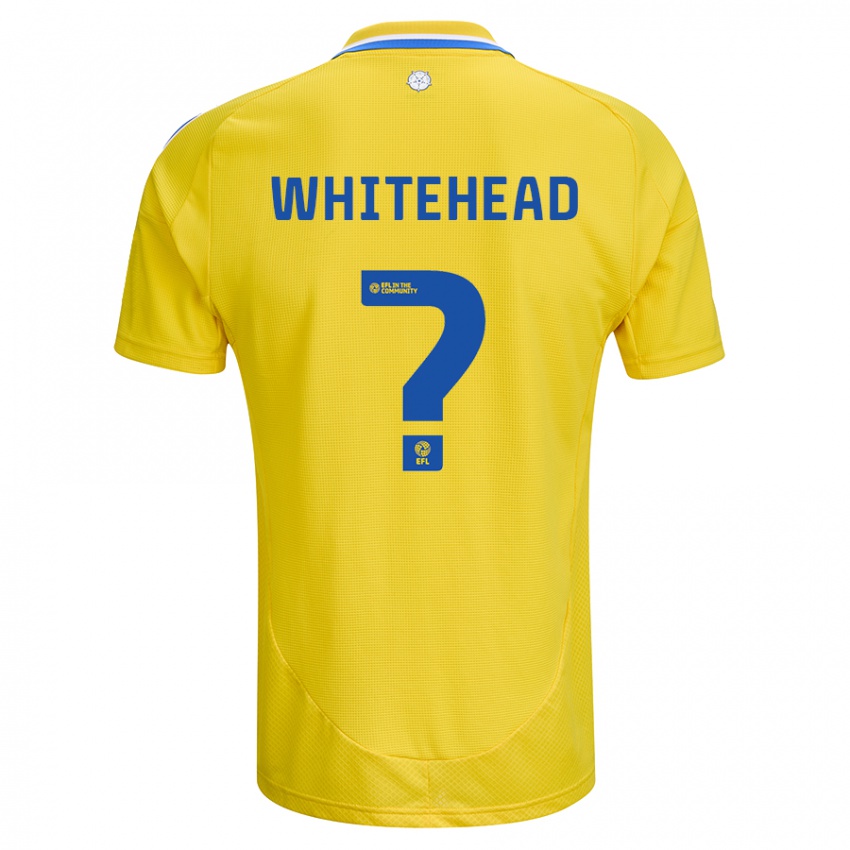 Gyermek Louie Whitehead #0 Sárga Kék Idegenbeli Jersey 2024/25 Mez Póló Ing