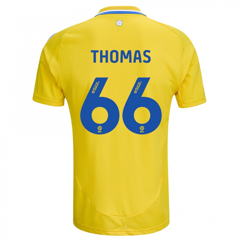 Gyermek Luca Thomas #66 Sárga Kék Idegenbeli Jersey 2024/25 Mez Póló Ing