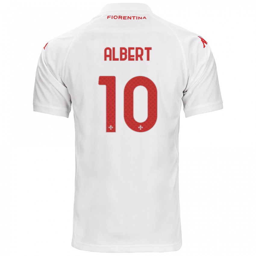 Gyermek Albert Gudmundsson #10 Fehér Idegenbeli Jersey 2024/25 Mez Póló Ing