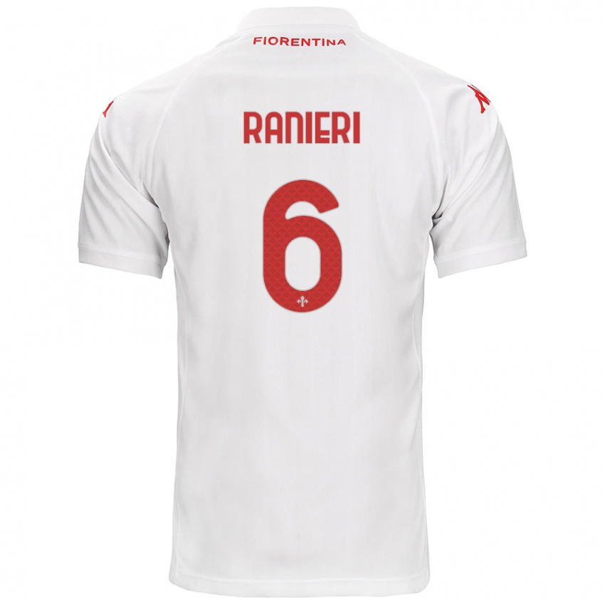 Gyermek Luca Ranieri #6 Fehér Idegenbeli Jersey 2024/25 Mez Póló Ing