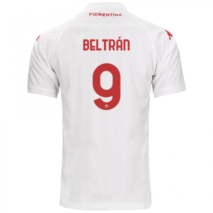 Gyermek Lucas Beltrán #9 Fehér Idegenbeli Jersey 2024/25 Mez Póló Ing