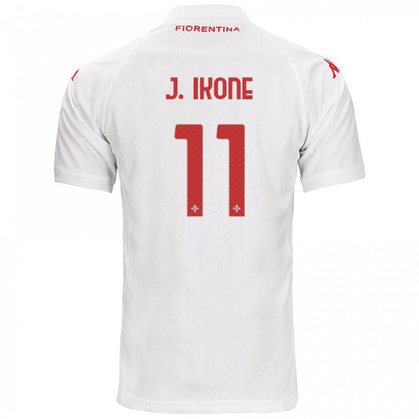 Gyermek Jonathan Ikoné #11 Fehér Idegenbeli Jersey 2024/25 Mez Póló Ing