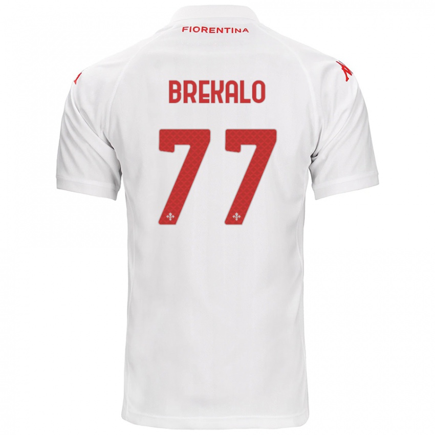 Gyermek Josip Brekalo #77 Fehér Idegenbeli Jersey 2024/25 Mez Póló Ing