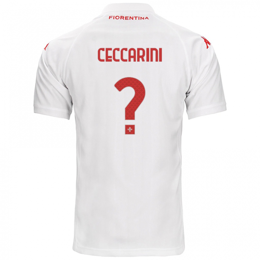 Gyermek Mattia Ceccarini #0 Fehér Idegenbeli Jersey 2024/25 Mez Póló Ing