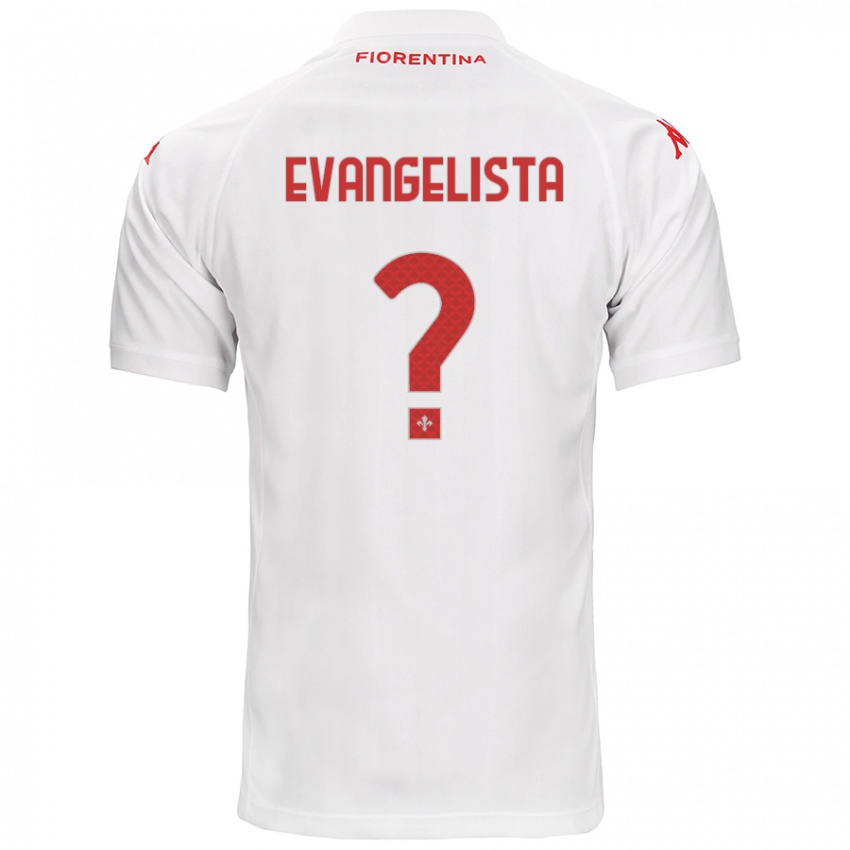 Gyermek Carlo Evangelista #0 Fehér Idegenbeli Jersey 2024/25 Mez Póló Ing