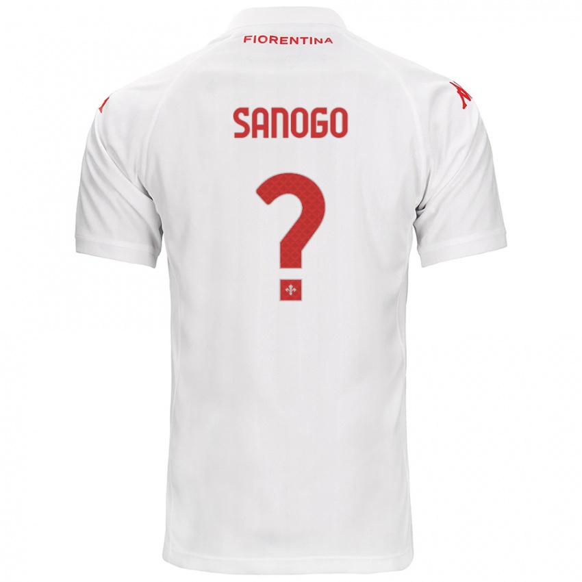 Gyermek Bassidy Sanogo #0 Fehér Idegenbeli Jersey 2024/25 Mez Póló Ing