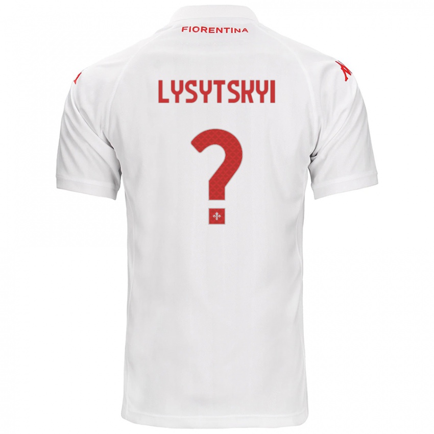 Gyermek Andriy Lysytskyi #0 Fehér Idegenbeli Jersey 2024/25 Mez Póló Ing