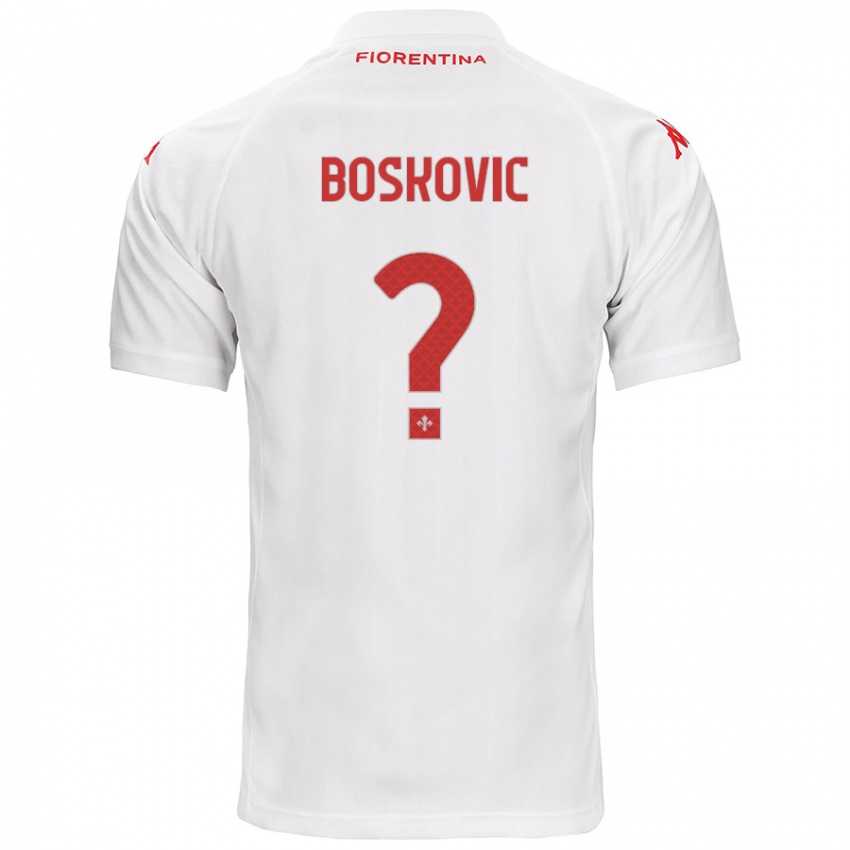 Gyermek Matko Boskovic #0 Fehér Idegenbeli Jersey 2024/25 Mez Póló Ing