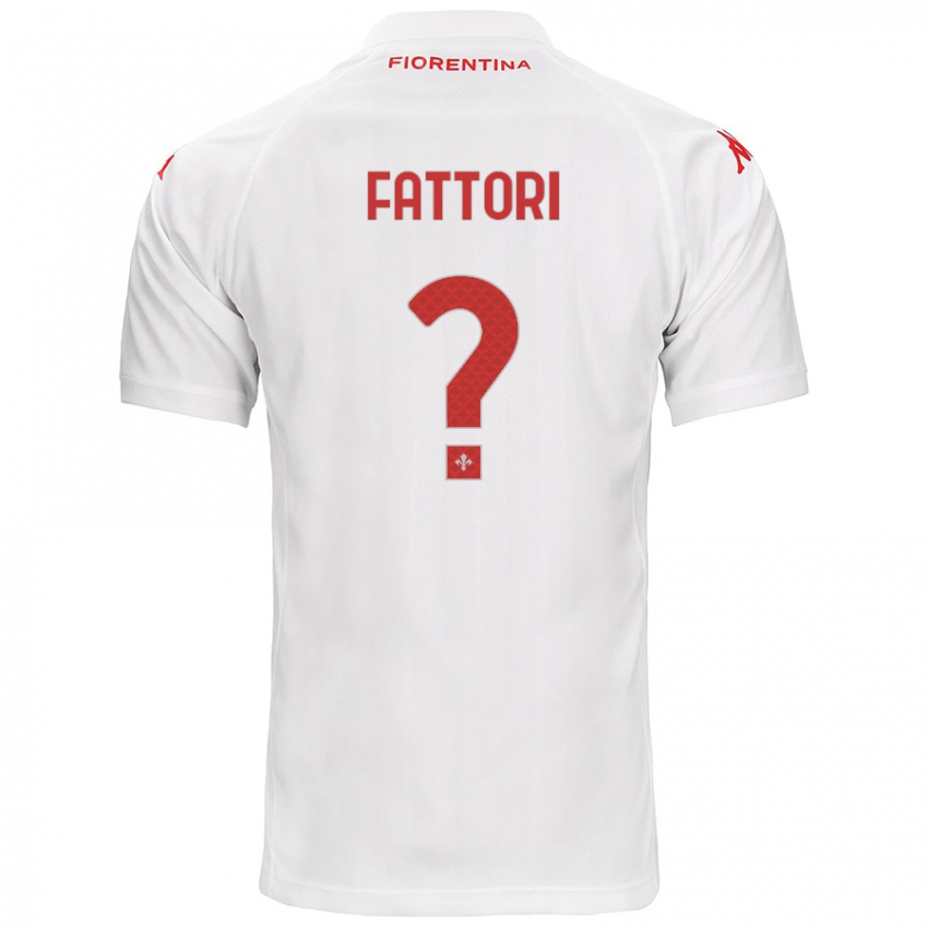 Gyermek Filippo Fattori #0 Fehér Idegenbeli Jersey 2024/25 Mez Póló Ing