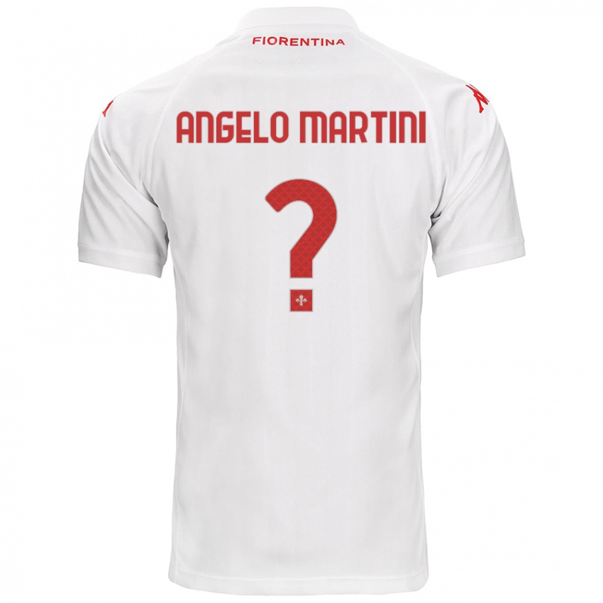 Gyermek Angelo Martini #0 Fehér Idegenbeli Jersey 2024/25 Mez Póló Ing