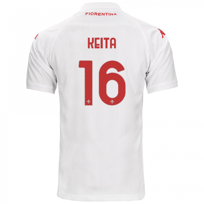 Gyermek Bala Keita #16 Fehér Idegenbeli Jersey 2024/25 Mez Póló Ing